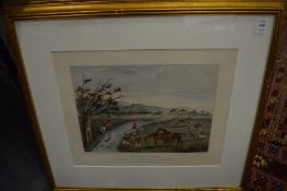 A set of six hunting prints.