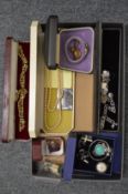 A collection of costume jewellery, ladies watches.