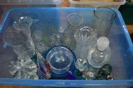 Household and decorative glassware.