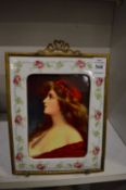 Decorative porcelain photograph frame.