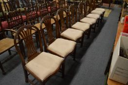 A set of eight mahogany dining chairs, stamped Gill & Reigate.