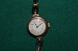 A ladies Rolex 9ct gold cased wristwatch.