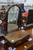 A Continental mahogany dressing table mirror.
