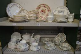 Various part tea and dinner services.