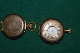 Two gilt metal pocket watches.