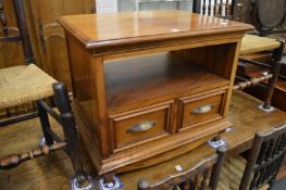 A modern two drawer TV stand.