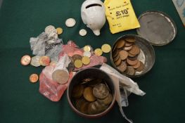 A quantity of coins.