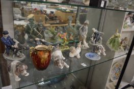 A good collection of porcelain figures and other items by Copenhagen, Lladro etc.