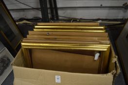 A group of picture frames.