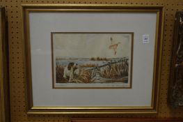 Reuben Ward Binks, the flight, colour aquatint, signed and inscribed in pencil.