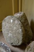 A staddle stone.