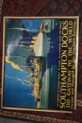 Advertising poster for Southampton Docks.