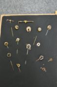 A good collection of equine and hunting related tie pins.