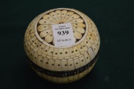 Islamic bone box and cover.