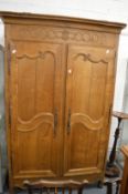 A 19th century French oak two door armoire.