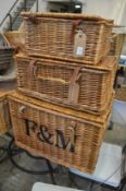 Three Fortnum and Mason hampers.
