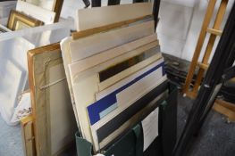 A collection of unframed watercolours and oils, various subjects.