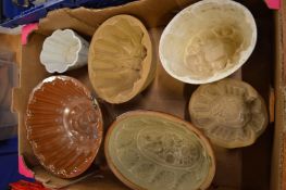 A small collection of jelly moulds.