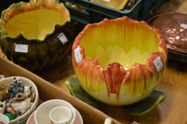 Two Bretby pottery jardinieres.