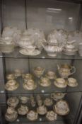 A large quantity of late 19th century part tea services by Davenport and other makes.