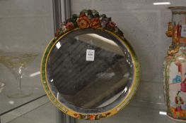 Decorative strut mirror.