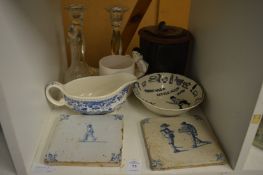 Decorative china and glass.