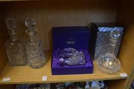 Cut glassware to include decanters.