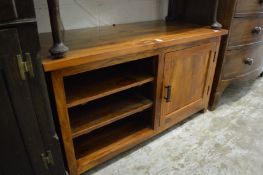 A hardwood storage chest.