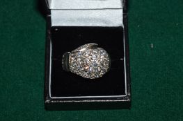 A decorative boxing glove ring.