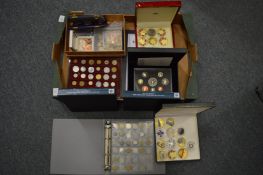 A large quantity of collectors coins.