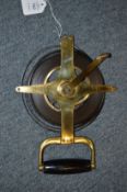 A good Chesterman of Sheffield brass and steel 100ft tap measure with winding handle.
