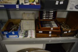 A quantity of cased and loose flatware.