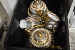 An Oriental four piece tea service.