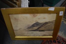 A group of 19th and 20th century landscape watercolours and a 19th century oil on board.
