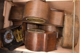 Quantity of old mantel clocks.