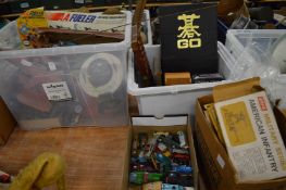 Quantity of toys and games etc., to include a tin plate Space Patrol 3 toy.