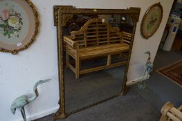 A 19th century gilt framed over-mantel mirror.