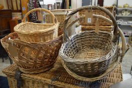 Four wicker baskets.
