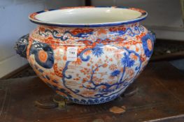 A large Japanese Imari jardiniere.