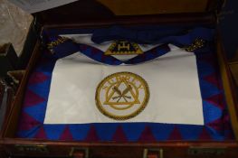 Two cases containing Masonic regalia.