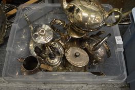 Various plated tea and coffee pots etc.