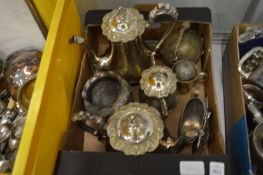 Small group of plated items.