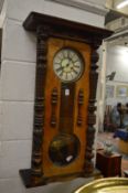 A 19th century walnut cased Vienna regulator.