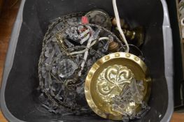 Cut glass bag chandeliers etc.