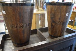 A pair of Champagne buckets.