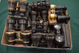 A collection of cased opera glasses.