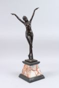 AFTER D. H. CHIPARUS. The Dancer. Signed. 16ins high on a marble base.
