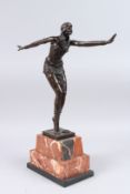 AFTER D. H. CHIPARUS. The Dancer. Signed. 16ins high on a marble base.