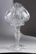 A GOOD CUT GLASS MUSHROOM LAMP.