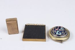 A DUPONT LIGHTER, PARIS, A COMPACT AND A CIGARETTE CASE (3).